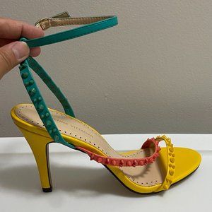 NWOT- Adrienne Vittadini Studded Heel Sandals - Multicolor